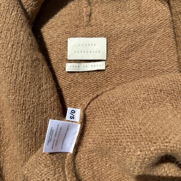 Lauren Manoogian Capote Alpaca Wool Coat Coatigan Hooded Sweater Cardigan Camel - Picture 5 of 16